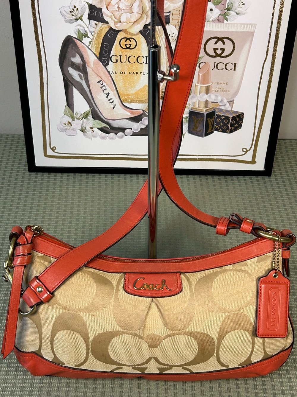 COACH Park 2013 Signature East West Duffle Convertible Bag 😍🧡